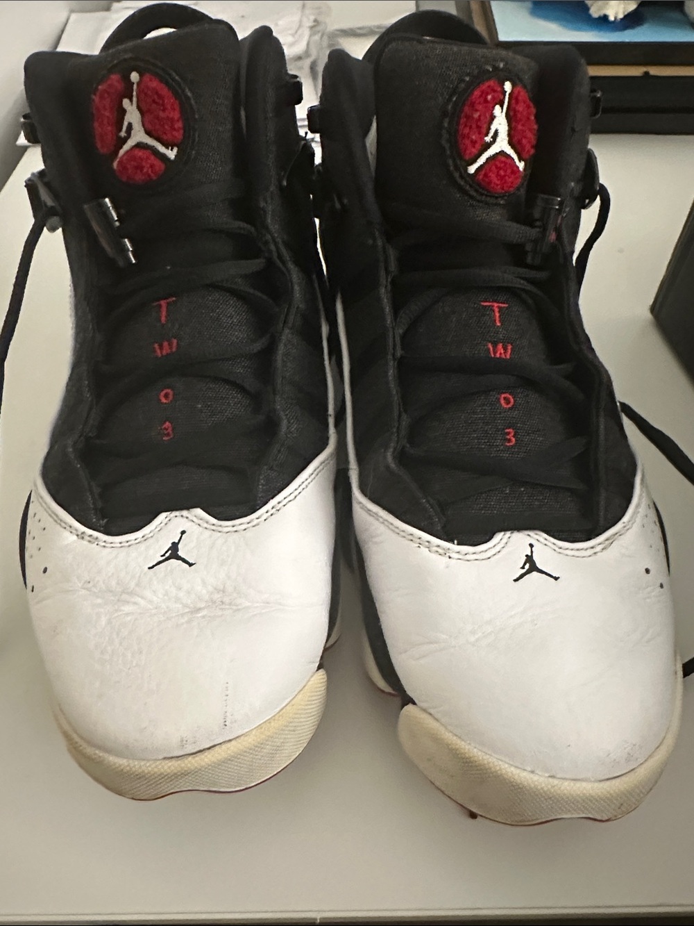 Jordan Men's Black/White/Red Basketball Sneakers